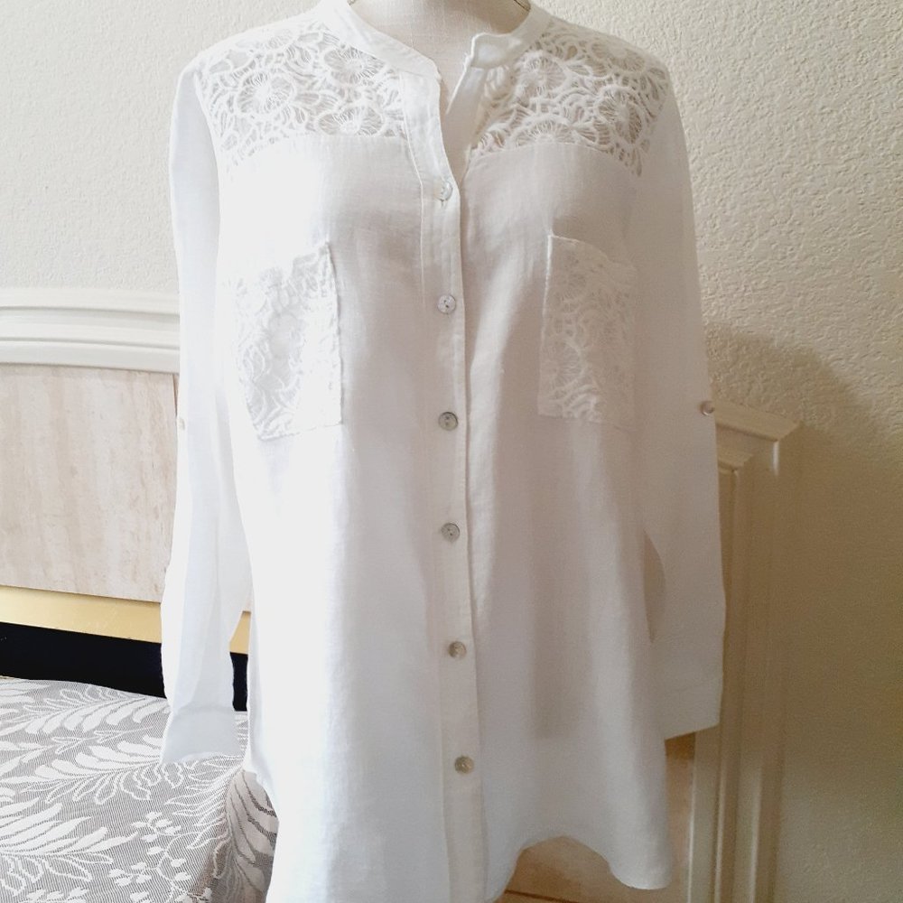 Linen & Lace Tunic made in Italy